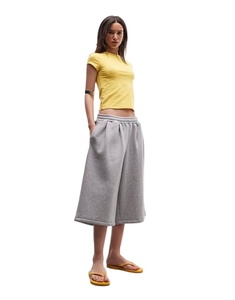 Pantalones Cortos <span class=keywords><strong>Bermuda</strong></span> de Pierna Ancha Transpirables de Tela de Rizo Personalizados para <span class=keywords><strong>Mujer</strong></span>, Pantalones Cortos Deportivos Casuales - Product Image 2