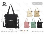 Borsa a tracolla in tela Borsa da shopping con chiusura a cerniera in tinta unita Borsa da donna per tutte le stagioni M123015 - Product Image 1