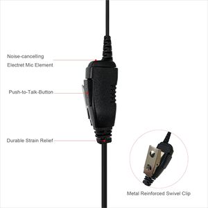 Auricular R5 XPR3300E con Micrófono Compatible con Radios <span class=keywords><strong>Motorola</strong></span> XPR3300 XPR3500E DEP570 DP2600E MTP3250 DP3441E - Product Image 3