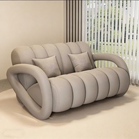 Fauteuil de détente Chesterfield en tissu microfibre pour chambre à coucher, salon, balcon