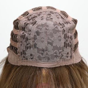 วิกผมสังเคราะห์ทนความร้อนไล่ระดับสีสีน้ำตาลอ่อนวิกผมตรงสั้นสำหรับผู้หญิงผมหน้าม้าสีดำ SM7271 - Product Image 2