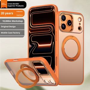 רכב פנים מותאם אישית cell cell cartpu pu מטען טלפון שריון מגנטי במקרה טלפון עם מחזיק טבעת עבור pro max max - Product Image 1