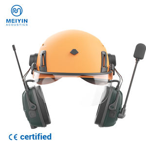 保護無線イヤーマフサポートセーフティキャップ内蔵DMRトランシーバー内蔵通信SNR30dB NRR24dBインターホンイヤーマフ - Product Image 5