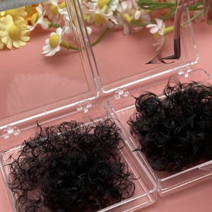 ขนตาปลอมแบบพัดสำเร็จรูป Promade 3D-20D Natural Long thin base ทำจากเส้นใย PBT ของเกาหลี ความหนา 20D 0.03 มม. สำหรับต่อขนตา 0.03/0.05/0.07 มม. จำนวน 500/1000 พัด - Product Image 1