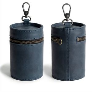 Retro Coin Change <b>Pouch</b> <b>Mini</b> Cylinder Money Saving Box Coin Purse Vintage Crazy Horse Leather Coin Tube <b>Pouch</b> - Product Image 4