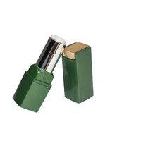 Emballage de tube à lèvres en plastique double couche haut de gamme, design carré cristallin, moule tendance