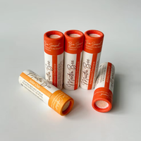 Tube en papier kraft pour baume à lèvres, emballage cosmétique vide de 5 g, fait main, écologique, 100 % biodégradable et recyclable, pour rouge à lèvres à poussoir