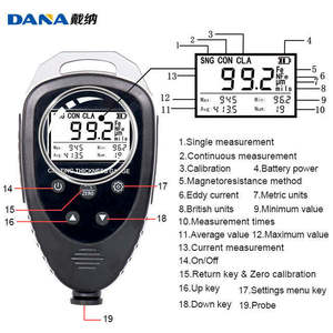 DANA-C330 Professional <strong>Surface</strong> Testing Advanced Thickness Meter Quality Control High Precision Coating Thickness <strong>Gauges</strong> - Product Image 5