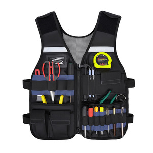 Pretina ajustable <span class=keywords><strong>Chaleco</strong></span> de utilidad al aire libre Cremallera Oxford <span class=keywords><strong>Chaleco</strong></span> de herramienta de <span class=keywords><strong>electricista</strong></span> multiusos <span class=keywords><strong>para</strong></span> el trabajo diario Cremallera Oxford - Product Image 4