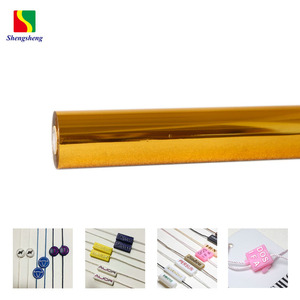 <span class=keywords><strong>Film</strong></span> doré Gold Touch, papier de dorure en PET, effet de marquage à chaud par transfert thermique, vente directe usine, couleurs vives, sans or volant. - Product Image 4