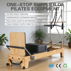 Nouveau design, vente en gros, lit de réformateur réglable et machine tour, équipement de fitness à domicile en bois JC-OR03, bois d'acacia nord-américain haute densité - Product Image 1