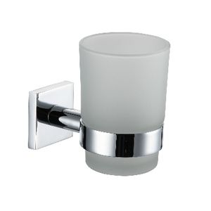 Soporte para cepillos de dientes Giona Line, cromado, 8 cm de ancho, 23 cm de altura, fijación a pared con tornillos - Product Image 1