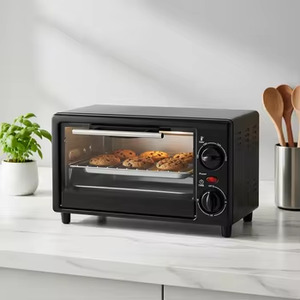 Four électrique encastrable 8L pour usage domestique avec contrôle mécanique du minuterie, construction en aluminium, éléments chauffants supérieur et inférieur pour pizzas - Product Image 5