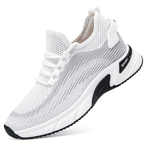 Chaussures décontractées d'été pour hommes en maille, légères, rehaussantes, pour sports de plein air, avec talon compensé invisible - Product Image 2