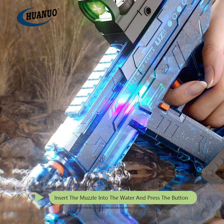 Pistolas de Agua Automáticas con Luces para Niños y Adultos, Alcance de Hasta 10 Metros, Pistola de Agua Eléctrica de Gran Capacidad