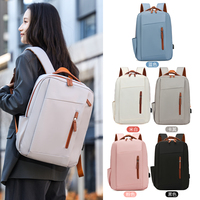 Tas Ransel Laptop Bisnis Minimalis 2026 dengan Port Pengisian Daya USB, Tas Perjalanan Tahan Air untuk Pria & Wanita