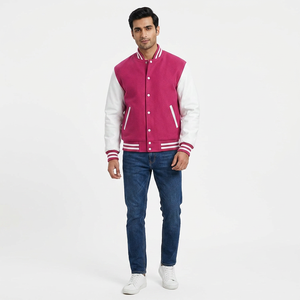 2026 Varsity Baseball <b>Jacket</b> for <b>Men</b> Customizable Logo Embroidery Collar Woven Fabric Letterman <b>Jackets</b> - Product Image 1