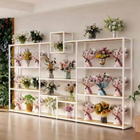 Étagères à fleurs à plusieurs niveaux, présentoirs à fleurs, présentoir à bouquets, design de magasin de fleurs, présentoir à chaussures et à sacs