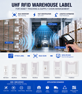 Custom UHF <b>RFID</b> Warehouse Inventory <b>Label</b> <b>Printable</b> Logistics Tag for Asset Tracking and Supply Chain Management - Product Image 1