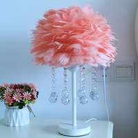 Lampes de table pour plume bureau salon chambre étude décoration moderne intérieur créatif romantique bureau chevet Led cristal