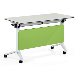 Bamboo Flip-Fold Fireproof Training <strong>Table</strong> Multifunctional Mobile <strong>Meeting</strong> <strong>Guest</strong> - Product Image 2