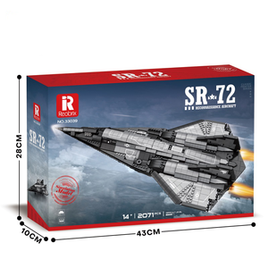 Trẻ em máy bay quân đội không quân tấn công máy bay SR-72 chiến đấu máy bay chiến đấu máy bay phản lực Mô hình đồ chơi giáo dục Khối xây dựng Set (1880pcs) - Product Image 6