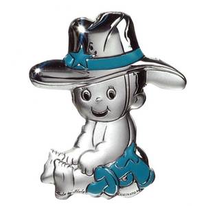 Blason Little Boy Cowboy Jewelry, grande pièce de bijouterie pour enfant 45x55mm - Product Image 1