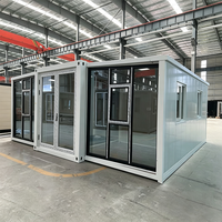 Villa mobile préfabriquée à 2 chambres, conteneur amélioré de 20 ou 40 pieds, en acier léger et panneaux sandwich, énergie verte, pour hôtel