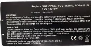 New Built-in Laptop Battery Replacement For VGP-BPS24 Sony VAIO VPCSA VPCSB VPCSC VPCSD VPCSE VGP-BPSC24 VGP-BPL24 Batteries