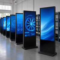 55-дюймовый цифровой рекламный киоск-тотем с сенсорным LCD-экраном, напольный, для помещений, с Wi-Fi, облачной CMS, для лифтов
