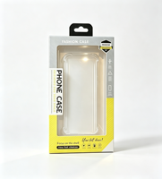 Boîte de vente au détail portable en carton transparent avec fenêtre, avec crochet de suspension et insert blister, pour emballage de coque de téléphone portable pour 18 Pro Max