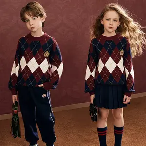 Лидер продаж детский вязаный свитер Европейский акриловый нейлоновый хлопковый свитер унисекс оптом для детей