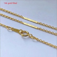Collier tendance pour femme en or 14 carats avec maillons en O et chaîne à barres rectangulaires, design ras du cou - Accessoires cadeaux DIY