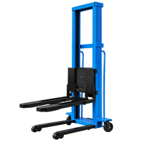 Chariot élévateur à palettes autoporteur à batterie lithium, transpalette autoporteur 1 tonne, transpalette hydraulique compact