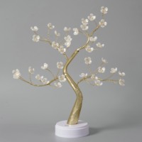 Lampe d'arbre à branches dorées Z-Bend, lumière chaude, fleurs de trèfle, base blanche LED, ambiance festive, éclairage décoratif d'intérieur