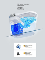 Vente directe usine – WC intelligent monobloc en céramique à chasse automatique pour salle de bain (articles sanitaires)