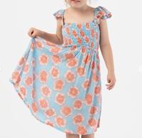 2024 Aloha personnalisé fille hawaïenne imprimé fleuri robe de vacances enfant personnalisé fille hawaïenne imprimé fleuri robe de vacances