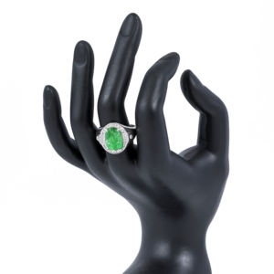 Anello Unisex Design originale di alta qualità gioielli alla moda verde giadeite naturale 925 argento <span class=keywords><strong>PI</strong></span> Xiu Power portafortuna - Product Image 5