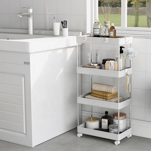 Chariot de <span class=keywords><strong>rangement</strong></span> roulant 3 niveaux chariot utilitaire Mobile organisateur <span class=keywords><strong>coulissant</strong></span> salle de bains support debout étagère organisateur d'unité pour la <span class=keywords><strong>cuisine</strong></span> - Product Image 4