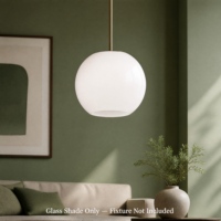 Abat-jour en verre sodocalcique durable haute clarté pour lampe suspendue d'intérieur d'hôtel, de restaurant et de café
