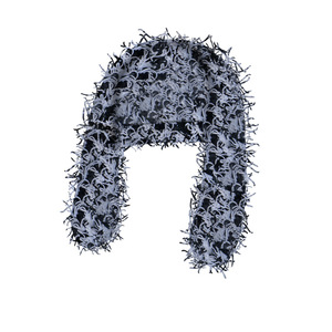 Bonnet tricoté unisexe effet vieilli avec oreilles de lapin, couleur unie, chaud, pour l'hiver, casquette de cyclisme d'extérieur, taille adulte - Product Image 3