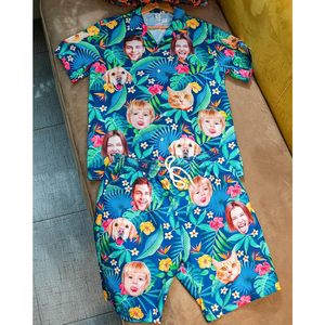 Chemise hawaïenne personnalisée Printualist avec photo, motif floral tropical, boutonnée, pour homme, unisexe, taille adulte - Product Image 2