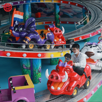 Jeux de voiture électriques pour enfants Jeux d'extérieur Funfair Playground Track Train Rides Mini Shuttle à vendre