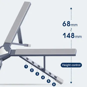 Original Factory 2USB 2TypeC 1PD Portátil Alumínio Dobrável Laptop Stand com Docking Station