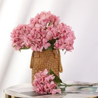 Bouquets de fleurs d'hortensia AL-1603 toucher réel hortensia en soie fleur réaliste pour la décoration de noyau de Table de fête de mariage à la maison