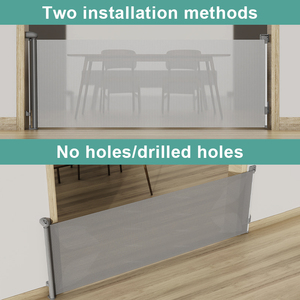 Installation de pression de prix direct d'usine/aucun perçage requis portes de bébé rétractables pour l'utilisation d'escaliers de balcon de salle de bains de chambre à coucher - Product Image 6