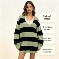 Robe mi-longue côtelée en maille verte et menthe pour femme, de haute qualité, fabrication OEM & ODM sur mesure, vente en gros