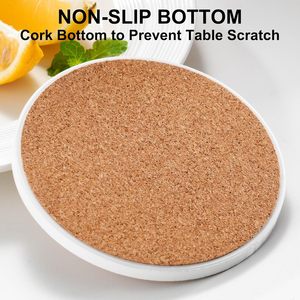 Posavasos de cerámica bohemios JIAYI con base de corcho, posavasos absorbentes para bebidas para cafetería, cocina, manteles y almohadillas de mesa, decoración - Product Image 5