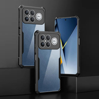 Funda para Teléfono Xiaomi Mi POCO F8 Ultra POCO F7 F6 F5 Pro F4 F3 GT, Resistente a Caídas, Ultrafina, Transpirable, Marco Negro, Cubierta Acrílica
