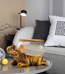 USMILEPET <span class=keywords><strong>Best</strong></span>-seller <span class=keywords><strong>Aquarium</strong></span> en résine en forme d'éléphant pour la maison Tortue Réservoir Décorations et ornements pour le salon et l'étude - Product Image 6